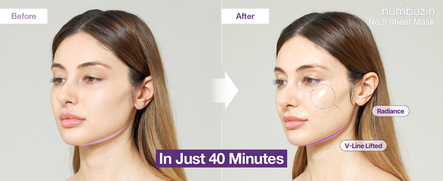 Numbuzin - (1 UNIDAD) No.9 NAD Bio Lifting Full Cover Facial Mask (+GWP) (MASCARILLA REAFIRMANTE, ROSTRO Y MENTON)