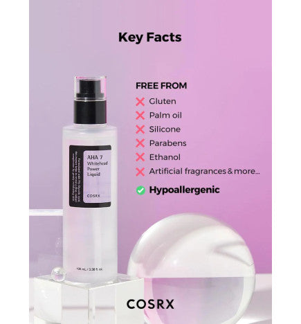 COSRX - AHA 7 Whitehead Power Liquid (TONICO EXFOLIADOR PARA TRATAR PUNTOS BLANCOS) 100ml