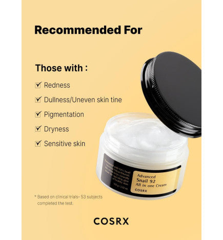 COSRX - Advanced Snail 92 All In One Cream (CREMA DE BABA DE CARACOL) 100g