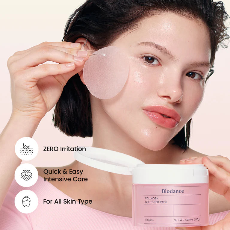 BIODANCE - Collagen Gel Toner Pads (60Unid) (ALMOHADILLA TONICO DE COLAGENO)