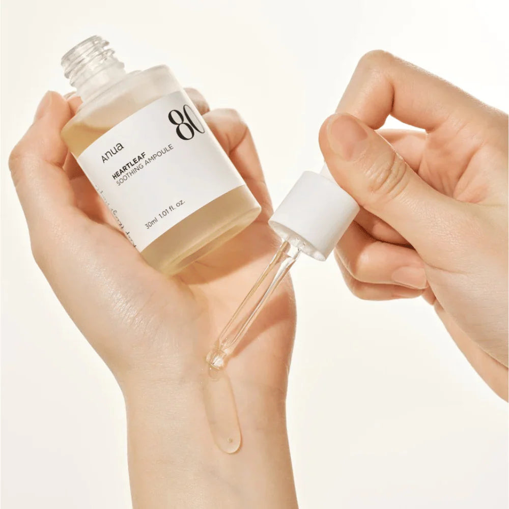 ANUA - HEARTLEAF 80% AMPOULE 30ml (AMPOLLA CON EFECTO CALMANTE CON EXTRACTO DE HOUTTUYNIA CORDATA)