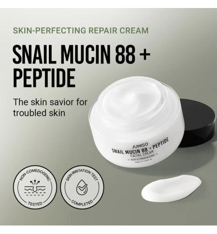 Jumiso Snail Mucin 88 + Peptide Cream 100ml (CREMA CON EXTRACTO DE BABA CARACOL Y COMPLEJO DE 5 PEPTIDOS)