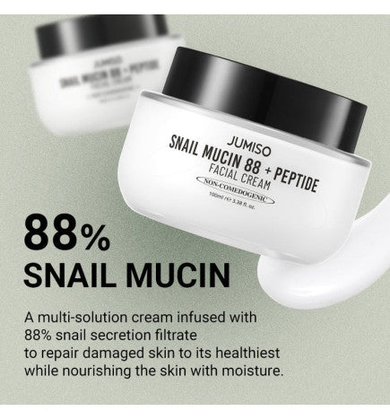 Jumiso Snail Mucin 88 + Peptide Cream 100ml (CREMA CON EXTRACTO DE BABA CARACOL Y COMPLEJO DE 5 PEPTIDOS)