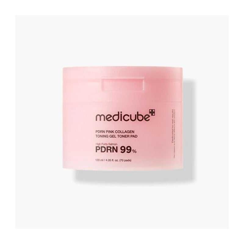 Medicube - PDRN PINK COLLAGEN TONING GEL TONER PAD 70pads (ALMOHADILLAS TONICO CON ADN DE SALMON)