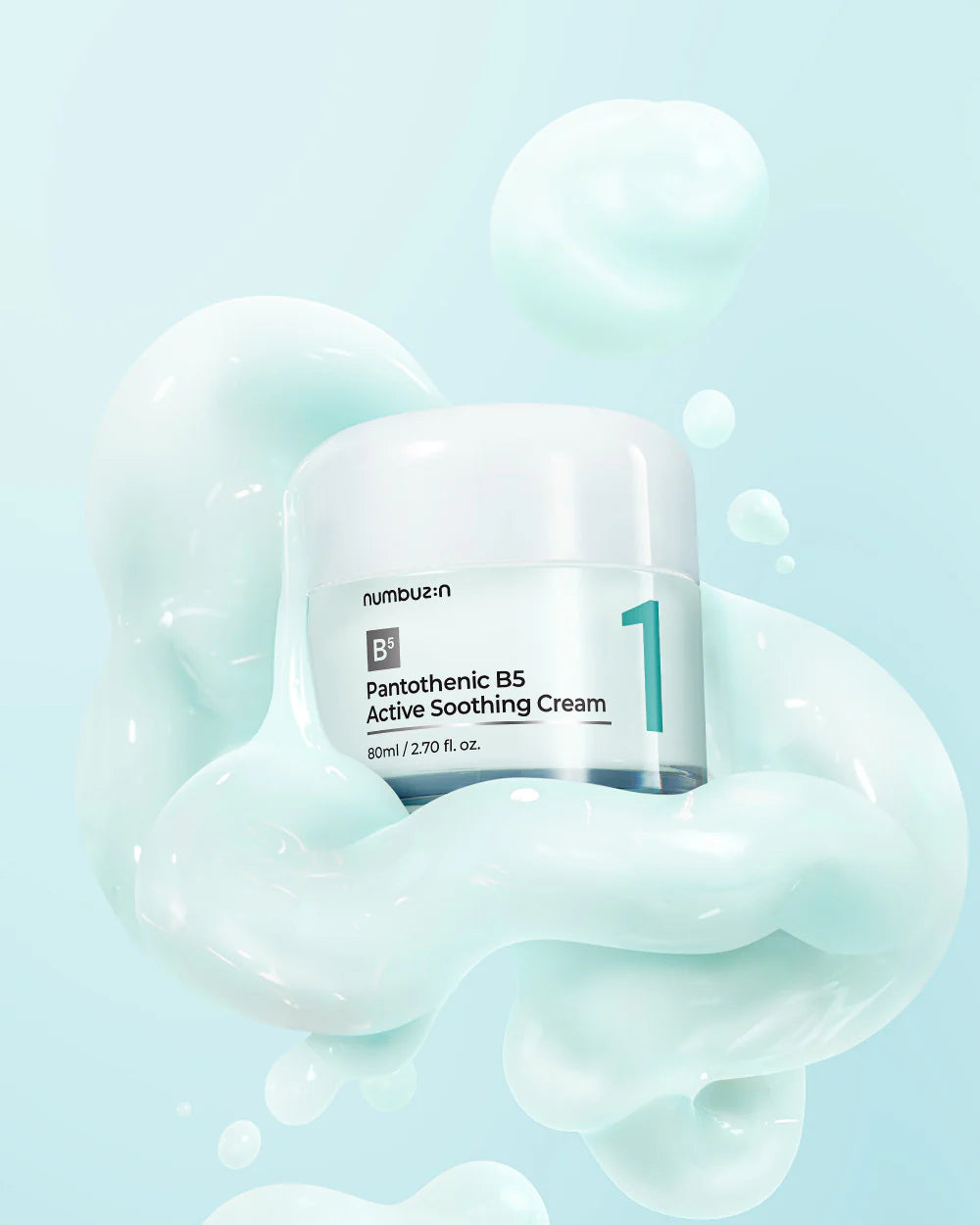 Numbuzin - No.1 Pantothenic B5 Active Soothing Cream 80ml (CREMA HIDRATANTE Y REPARADORA)