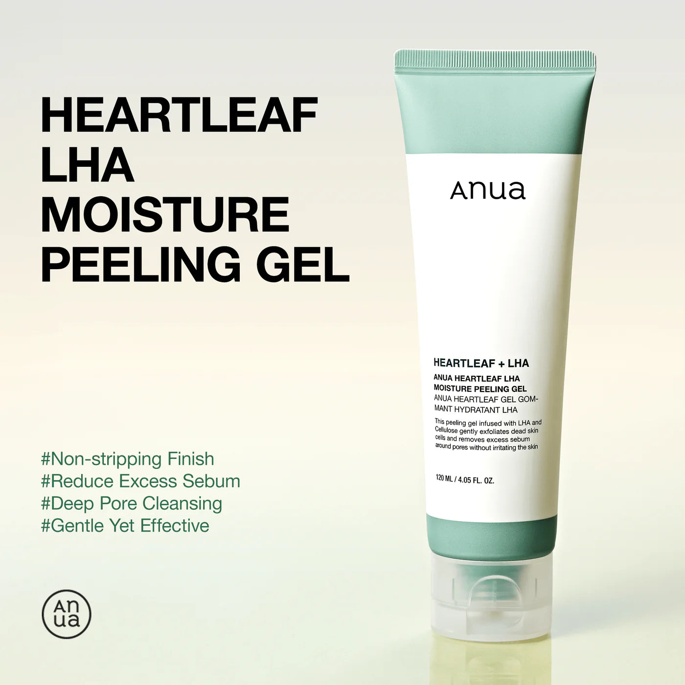 ANUA - HEARTLEAF LHA MOISTURE PEELING GEL 120ml (GEL EXFOLIANTE CON EXTRACTO DE HOUTTUYNIA CORDATA)