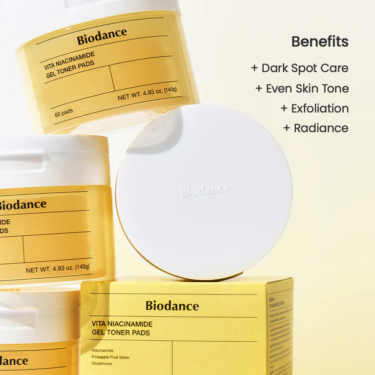 BIODANCE - Vita Niacinamide Gel Toner Pad (60und) (ALMOHADILLA DE TONICO CON NIACINAMIDA)