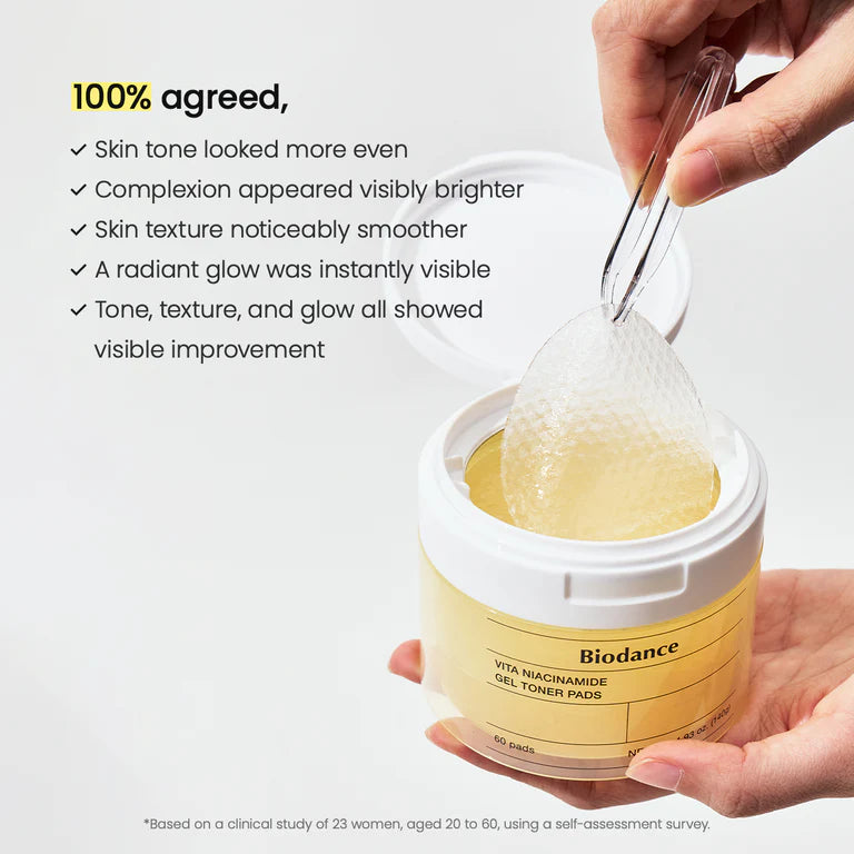 BIODANCE - Vita Niacinamide Gel Toner Pad (60und) (ALMOHADILLA DE TONICO CON NIACINAMIDA)