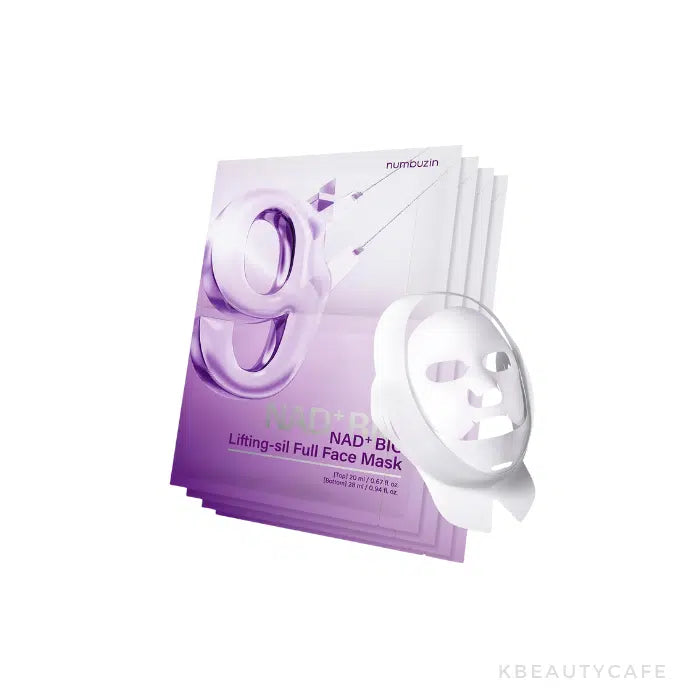 Numbuzin - (1 UNIDAD) No.9 NAD Bio Lifting Full Cover Facial Mask (+GWP) (MASCARILLA REAFIRMANTE, ROSTRO Y MENTON)