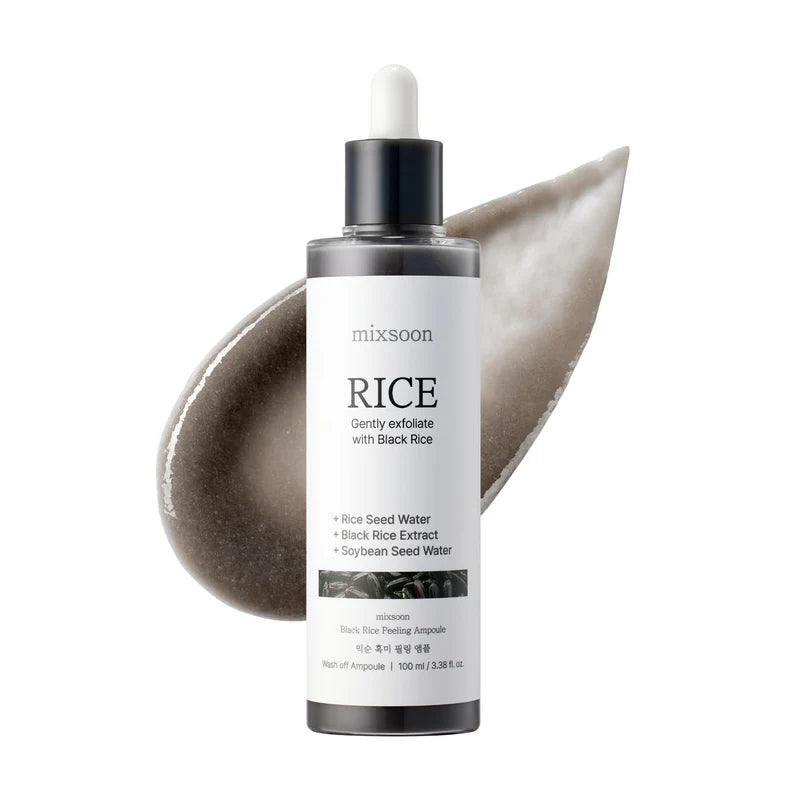 Mixsoon - Black Rice Peeling Ampoule 100ml (Ampolla exfoliante formulada con arroz negro)