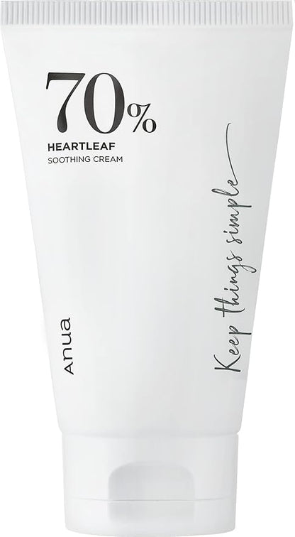 ANUA - HEARTLEAF 70% SOOTHING CREAM 100ml (CREMA EN GEL CON EXTRACTO DE HOUTTUYNIA CORDATA)