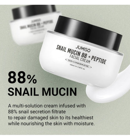 Jumiso Snail Mucin 88 + Peptide Cream 100ml (CREMA CON EXTRACTO DE BABA CARACOL Y COMPLEJO DE 5 PEPTIDOS)