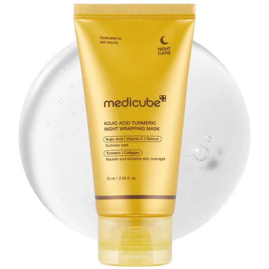 Medicube - KOJIC ACID TURMERIC NIGHT WRAPPING MASK 75ML (MASCARILLA EN GEL DE CURCUMA CON ACIDO KOJICO)
