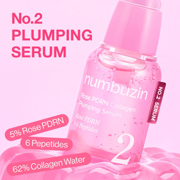 Numbuzin - No.2 Rose PDRN Collagen Plumping Serum 30ml (SUERO CON EXTRACTO DE PDRN)