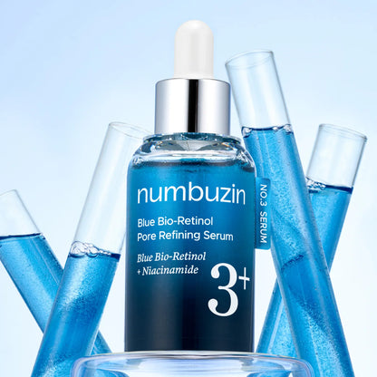 Numbuzin - No.3 Blue Bio-Retinol Pore Refining Serum 30ml (SUERO RETINOL AZUL)