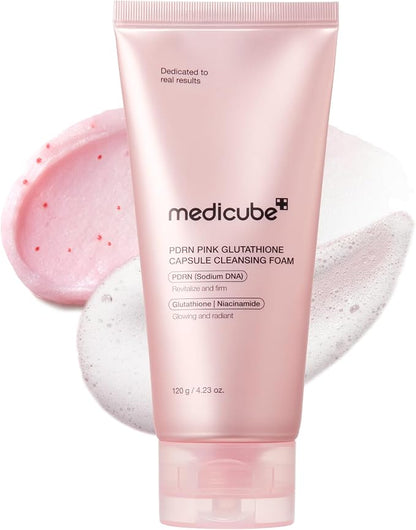 Medicube - PDRN Pink Glutathione Capsule Cleansing Foam 120g (Espuma Limpiadora encapsulada)