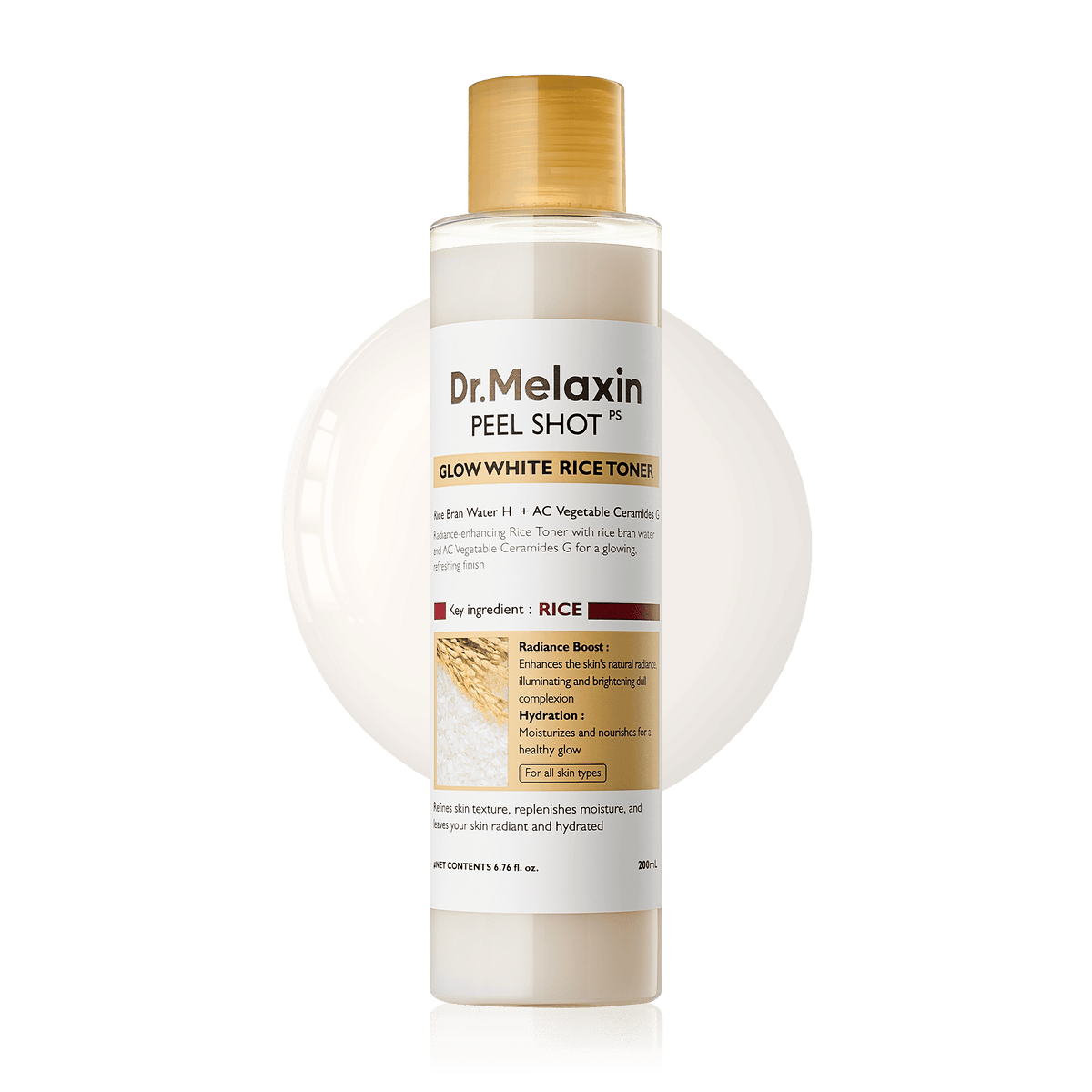 Dr.Melaxin - PEEL SHOT GLOW WHITE RICE TONER 200ml