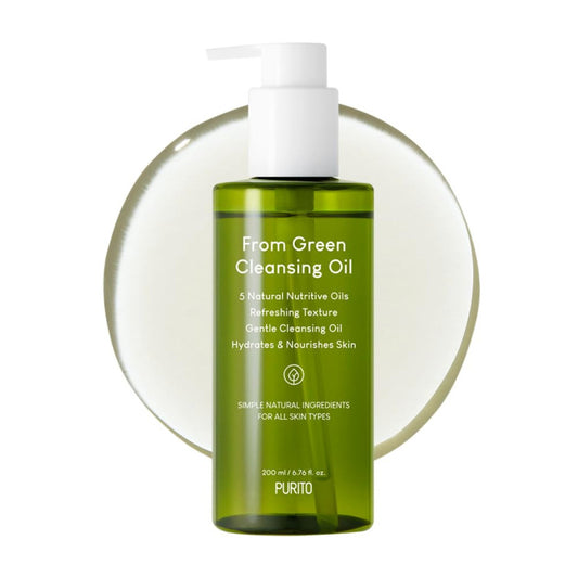 Purito Seoul - From Green Cleansing Oil 200ml (ACEITE PARA LIMPIEZA FACIAL, FORMULADO CON 5 TIPOS DE ACEITES NATURALES)