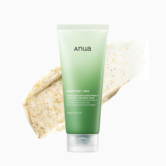 ANUA - HEARTLEAF QUERCETINOL CLEANSING FOAM 150ml (LIMPIADOR ESPUMA QUERCETINA CON EXTRACTO DE HOUTTUYNIA CORDATA)