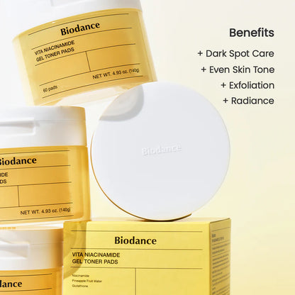 BIODANCE - Vita Niacinamide Gel Toner Pad (60und) (ALMOHADILLA DE TONICO CON NIACINAMIDA)